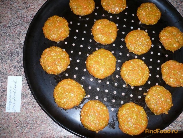 Постное морковное печенье рецепт с фото 5-го шага 
