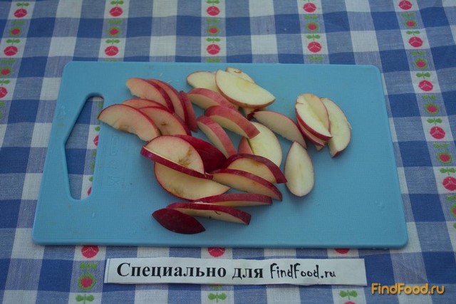 Шоколадный манник с карамельными яблоками рецепт с фото 3-го шага 