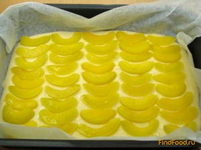 Персиковый пирог рецепт с фото 4-го шага 