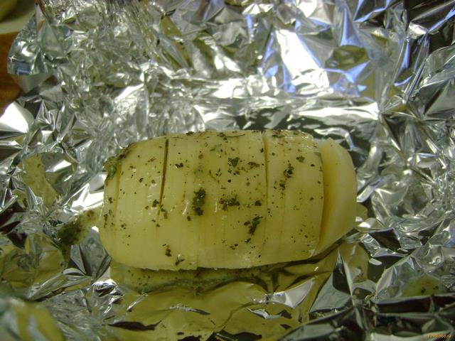 Картофель с лимонно-горчичной заправкой рецепт с фото 3-го шага 