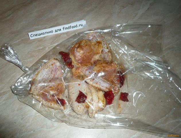 Запеченные куриные крылья с картошкой рецепт с фото 6-го шага 