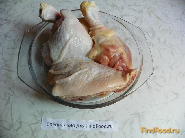 Курица с картофелем запеченная в рукаве рецепт с фото 1-го шага 