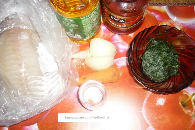 Треска с овощами на сковороде рецепт с фото 1-го шага 