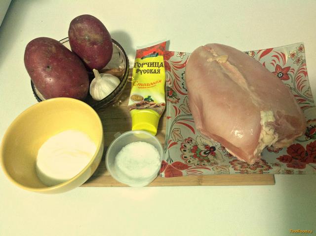 Куриная грудка с картофелем в рукаве рецепт с фото 1-го шага 