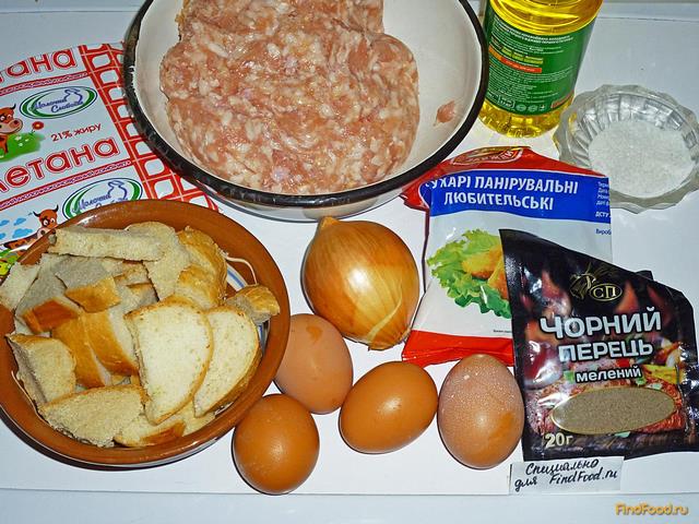 Хлебец из куриного фарша с яйцами рецепт с фото 1-го шага 