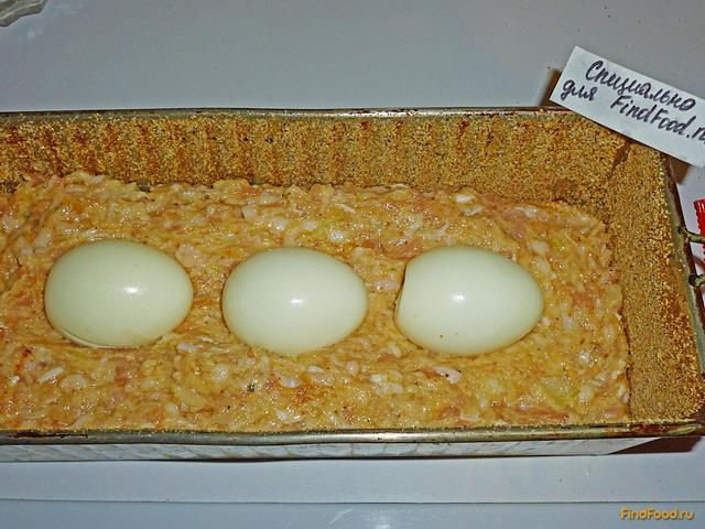 Хлебец из куриного фарша с яйцами рецепт с фото 12-го шага 