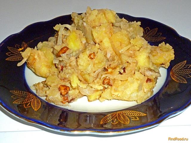 Постная картошка с грецкими орехами рецепт с фото 10-го шага 