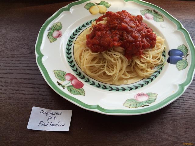 Спагетти с томатным соусом рецепт с фото 5-го шага 