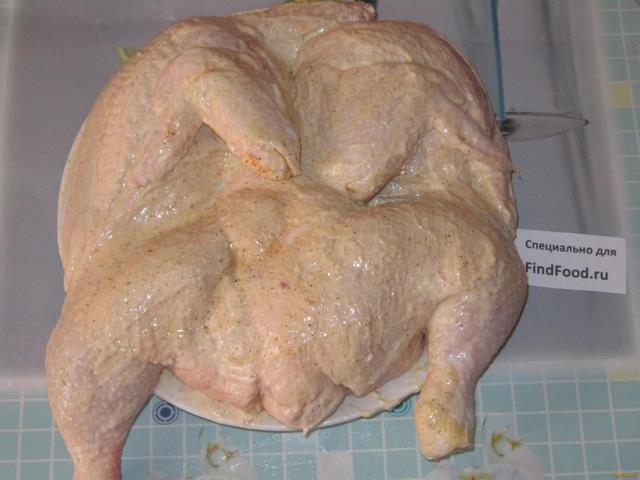 Курица запеченная с картофелем в духовке рецепт с фото 4-го шага 