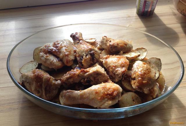 Курица с кабачками и картофелем в духовке рецепт с фото 6-го шага 