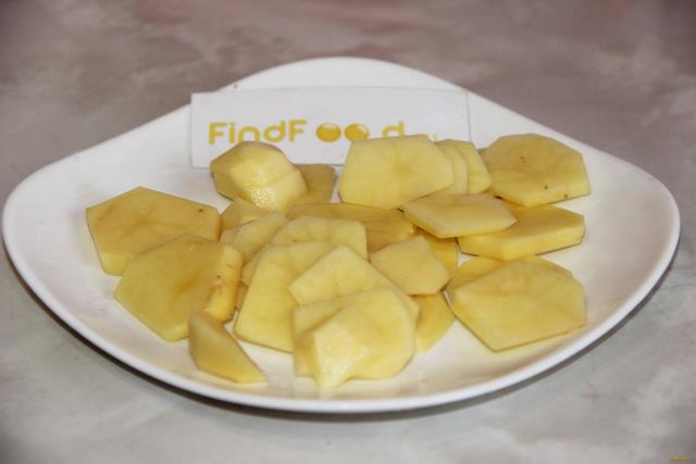 Картошка жареная на сале рецепт с фото 4-го шага 