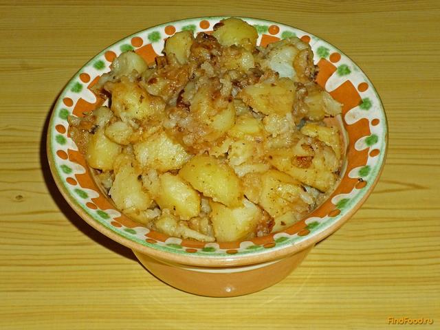 Жареная картошка с чесноком рецепт с фото 7-го шага 