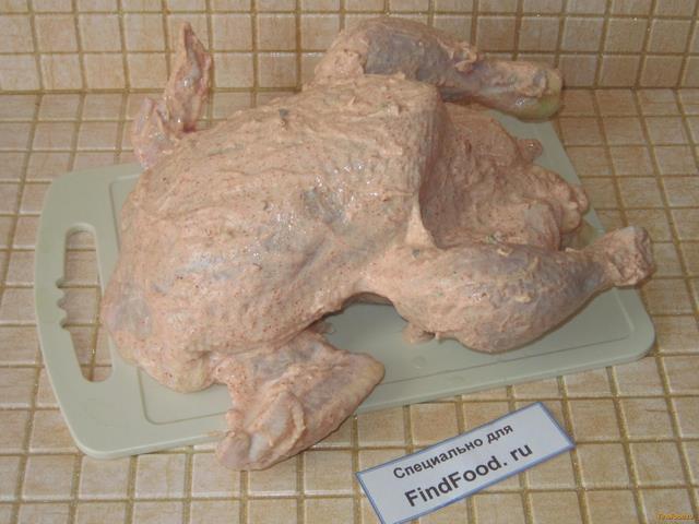 Курица запеченная в рукаве рецепт с фото 4-го шага 