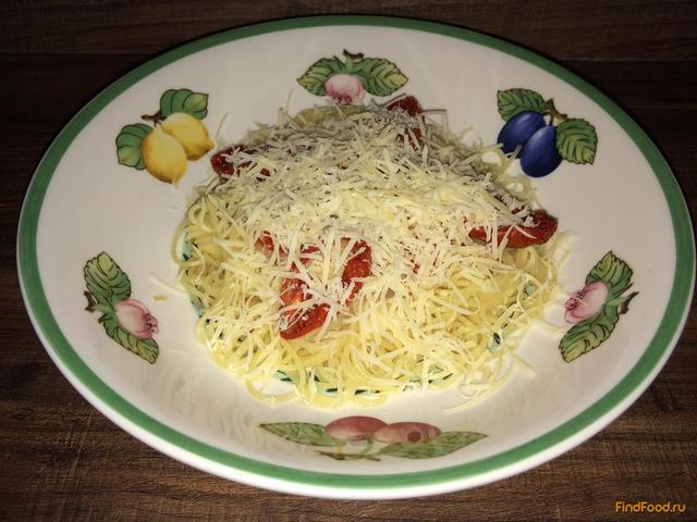 Спагетти с вялеными помидорами рецепт с фото 7-го шага 