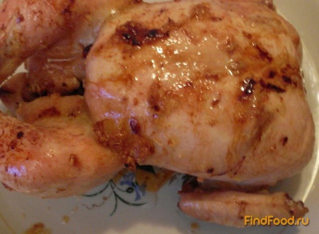 Курица запеченая с чесноком рецепт с фото 5-го шага 
