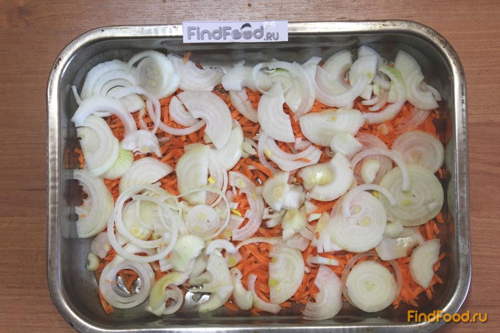 Рыба запеченная с овощами в духовке рецепт с фото 7-го шага 