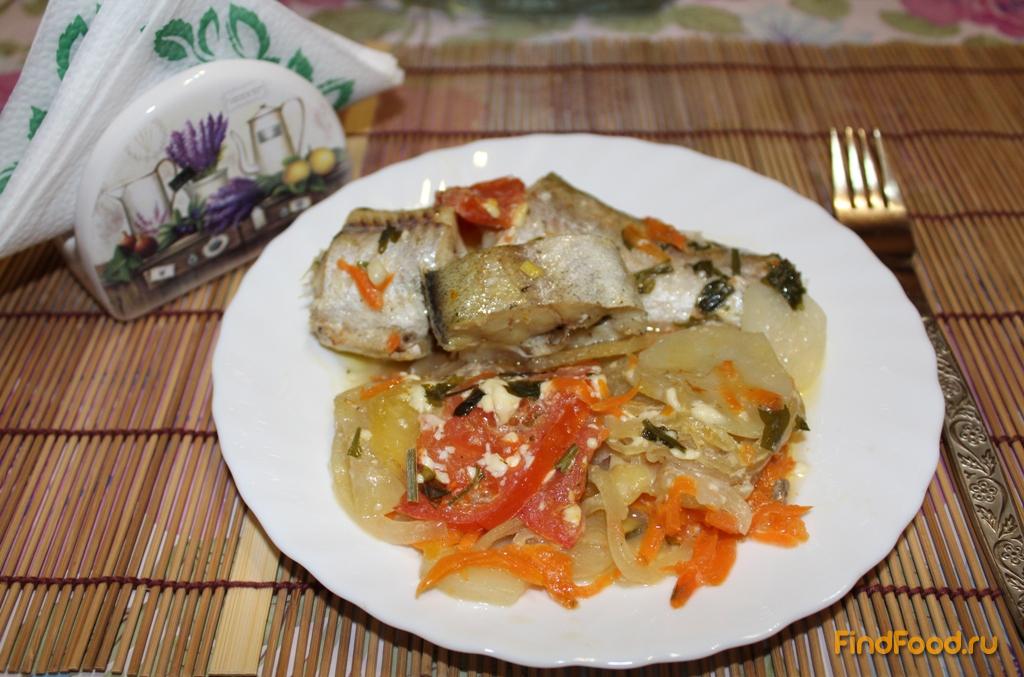 Рыба запеченная с овощами в духовке рецепт с фото 10-го шага 