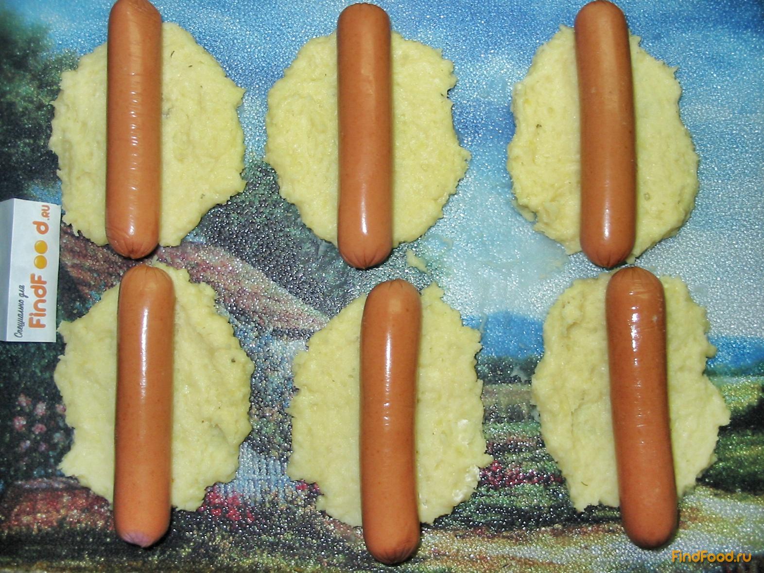 Сосиски в картофельном тесте рецепт с фото 4-го шага 