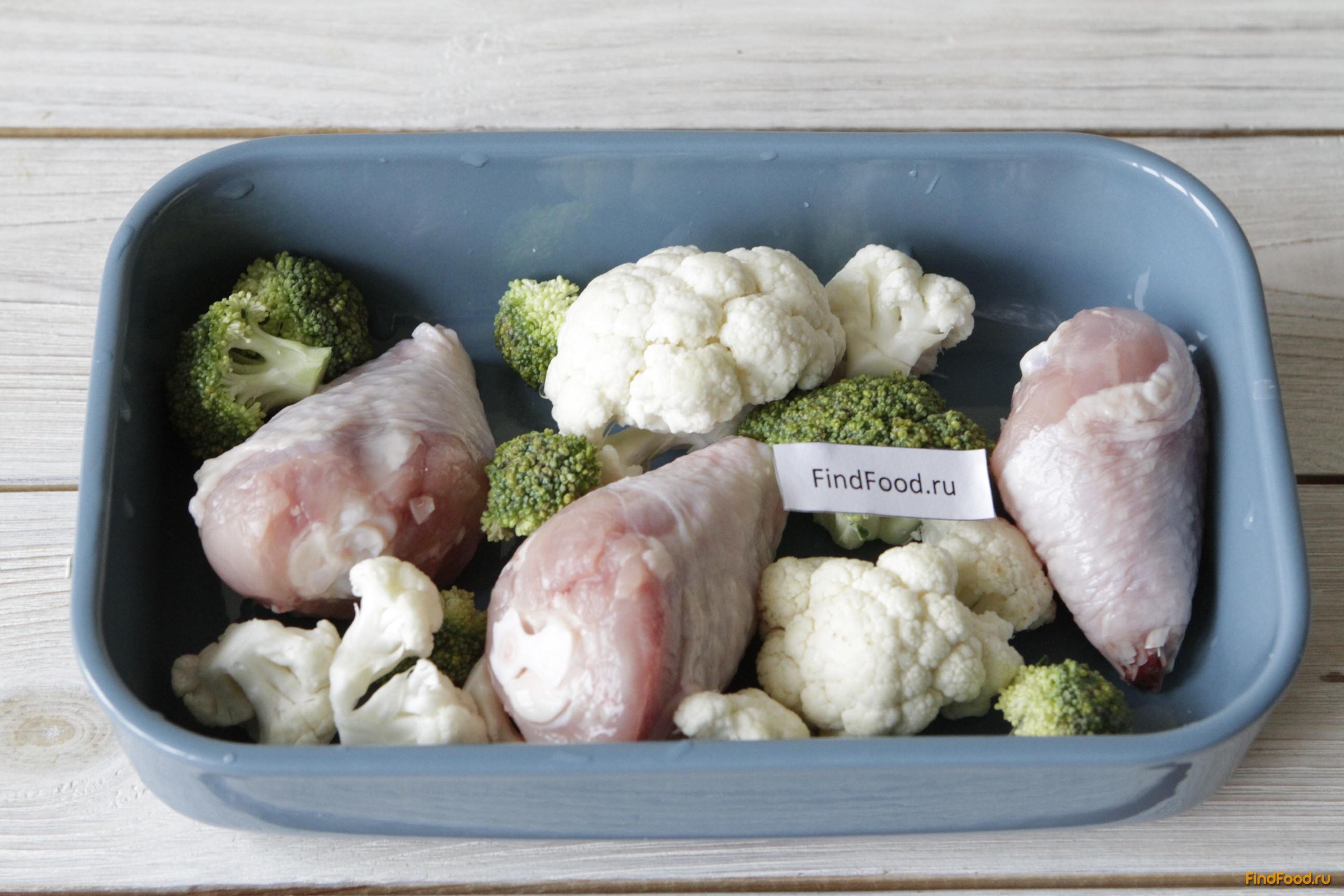 Курица с овощами в духовке рецепт с фото 5-го шага 