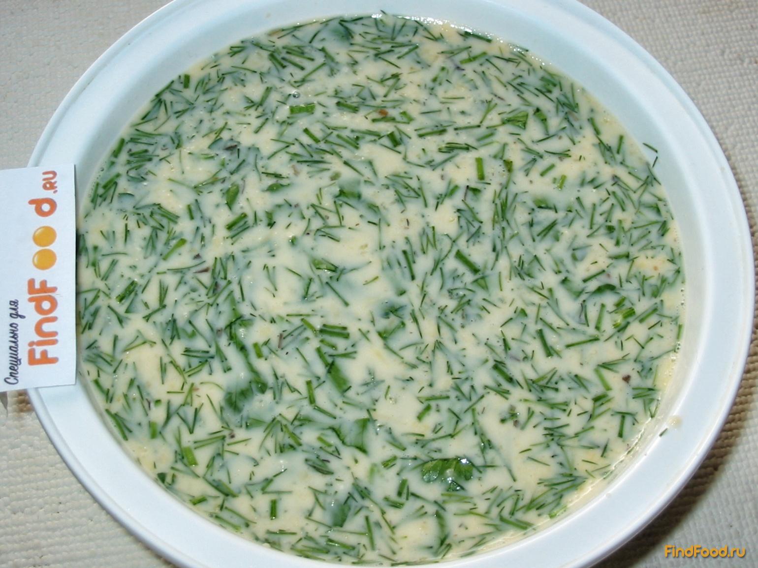 Омлет с зеленью и сыром рецепт с фото 5-го шага 