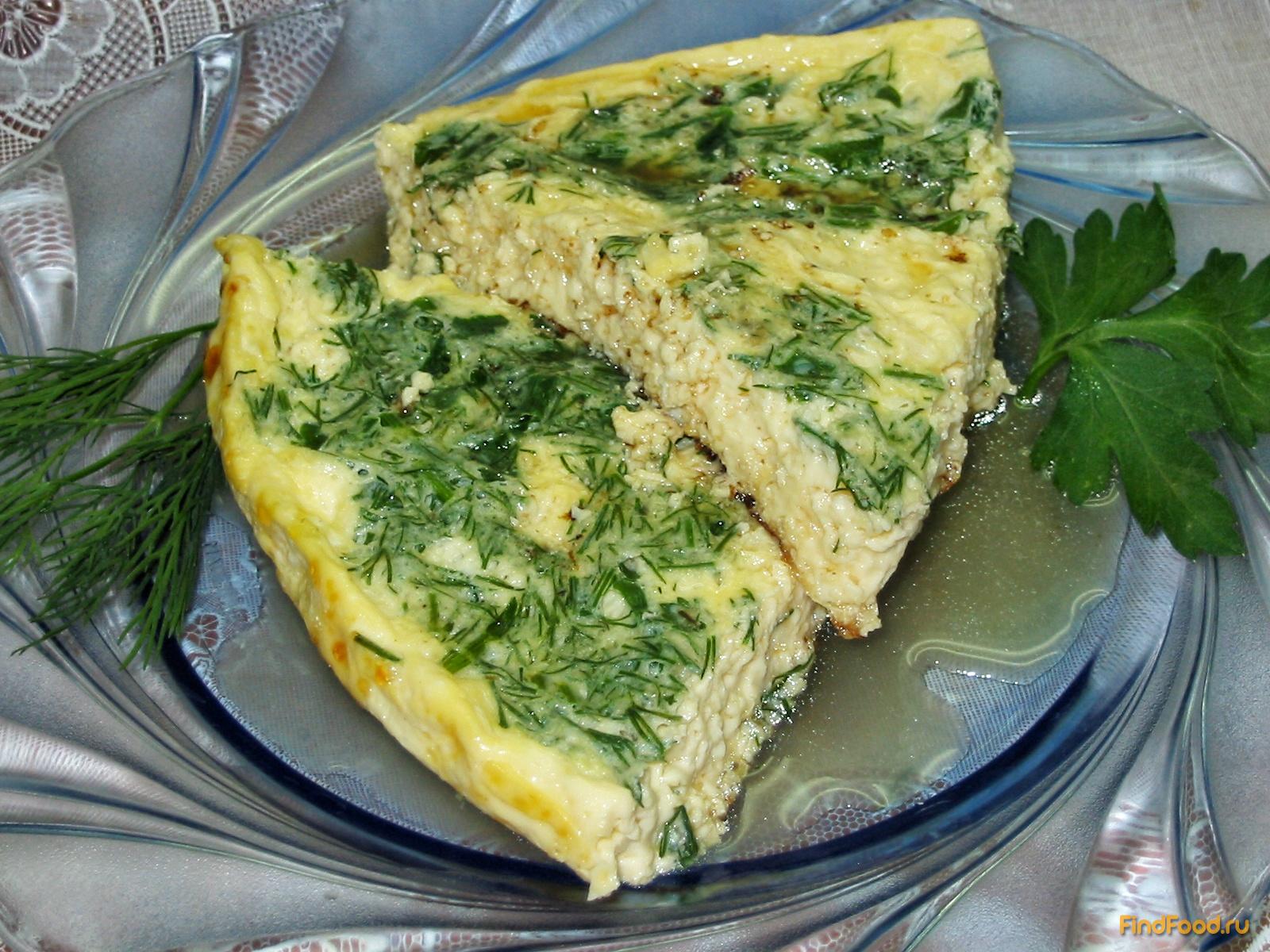 Омлет с зеленью и сыром рецепт с фото 8-го шага 