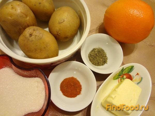 Картофель в апельсиновой глазури рецепт с фото 1-го шага 