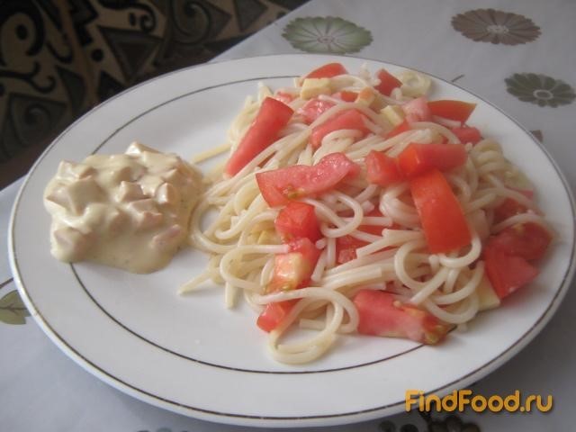Спагетти по домашнему с соусом рецепт с фото 8-го шага 