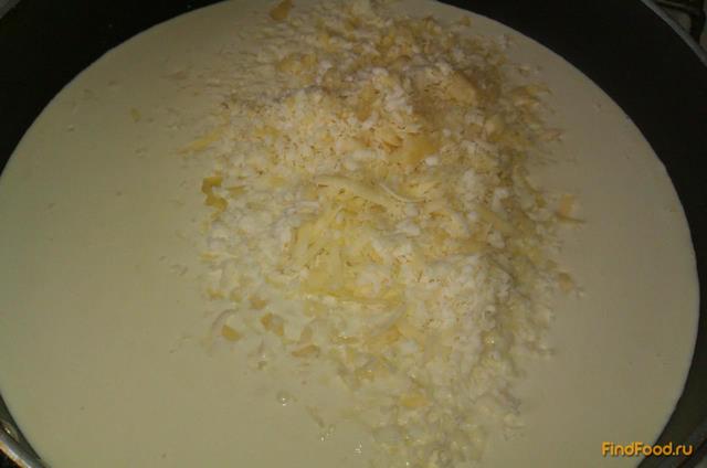 Паста пенне в сливочно-сырном соусе рецепт с фото 4-го шага 