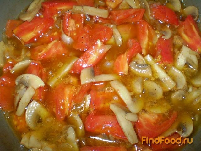 Лапша с томатно-грибным соусом рецепт с фото 5-го шага 
