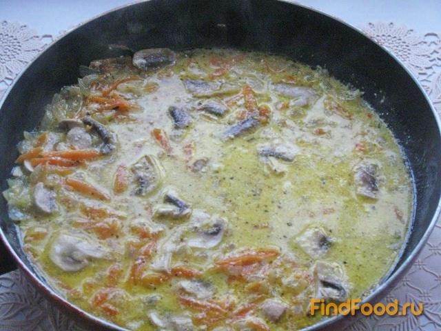 Ленивые голубцы в сметанно-грибном соусе рецепт с фото 6-го шага 