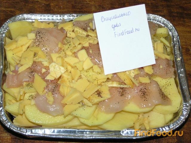 Картошечка с курицей и сыром рецепт с фото 7-го шага 