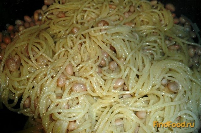 Спагетти с фасолью рецепт с фото 5-го шага 