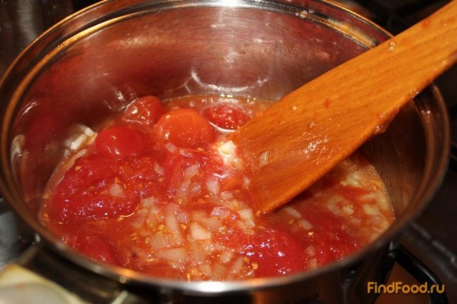 Паста с соусом из томатов и грецких орехов рецепт с фото 2-го шага 