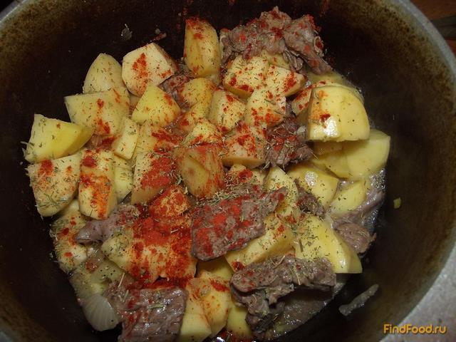 Картофель тушеный с цветной капустой рецепт с фото 7-го шага 