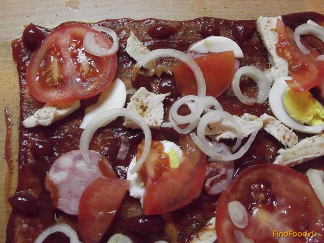 Пицца мясная рецепт с фото 8-го шага 