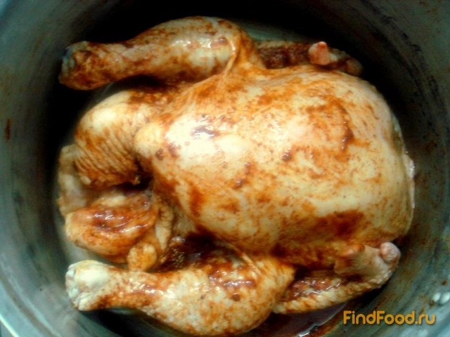 Пряная курица фаршированная яблоками рецепт с фото 2-го шага 