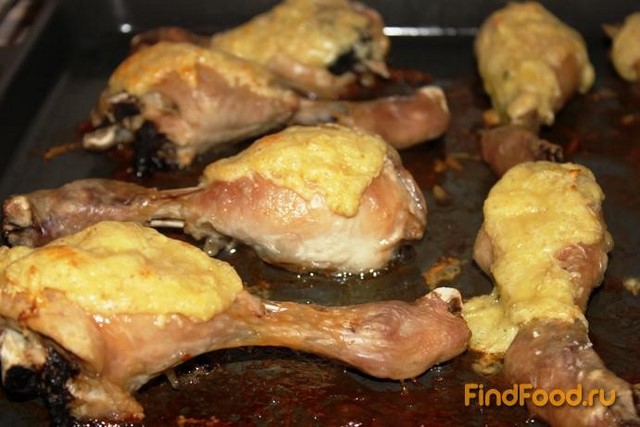 Куриные голени с сыром и чесноком рецепт с фото 5-го шага 