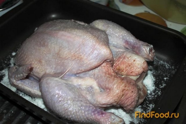 Курица на соли рецепт с фото 2-го шага 