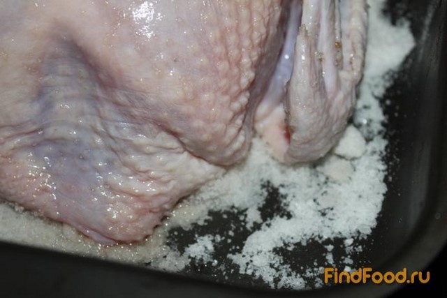 Курица на соли рецепт с фото 3-го шага 