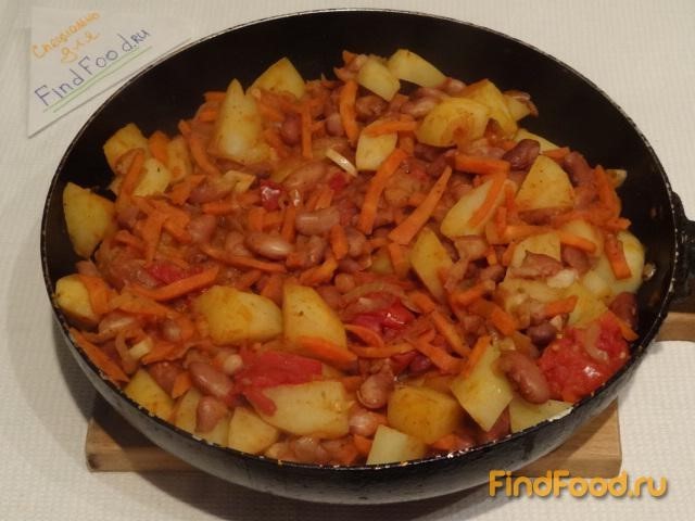 Красная фасоль с овощами рецепт с фото 5-го шага 