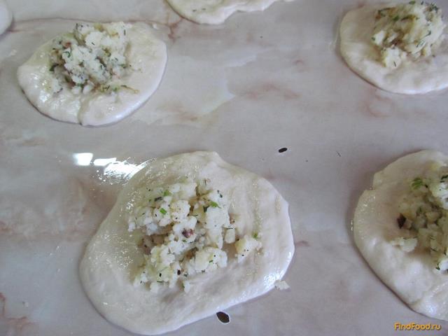 Жаренные пирожки с картофелем и жаренным луком рецепт с фото 8-го шага 