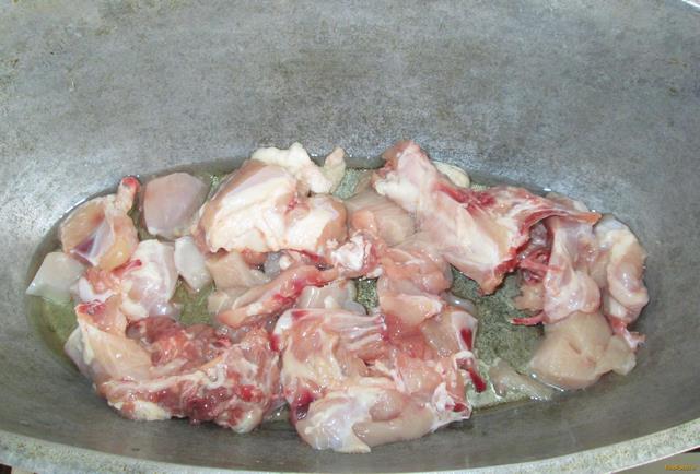 Туркменский плов с курицей рецепт с фото 1-го шага 
