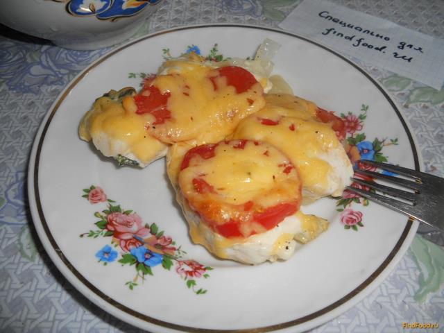Куриная грудка запеченная с помидорами и сыром рецепт с фото 9-го шага 