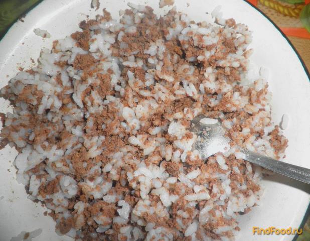 Блинчики с рисом и печенкой рецепт с фото 7-го шага 