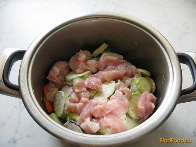 Овощное рагу с куриной грудкой рецепт с фото 7-го шага 
