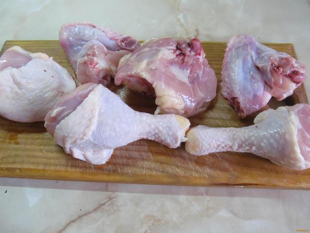 Курица с коньяком рецепт с фото 2-го шага 