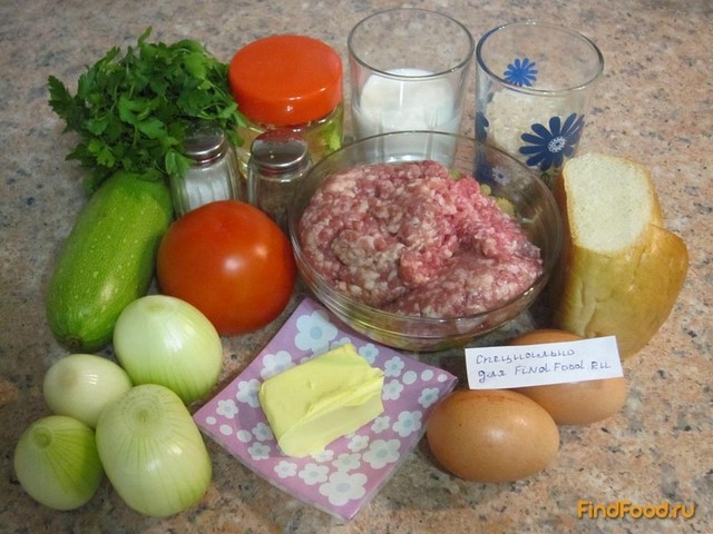 Котлеты с помидорами и кабачками с рисом на гарнир рецепт с фото 1-го шага 