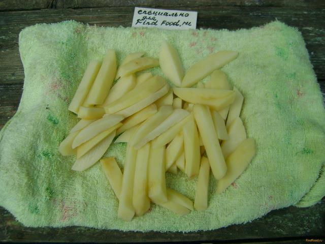 Картофель жареный на сале рецепт с фото 4-го шага 