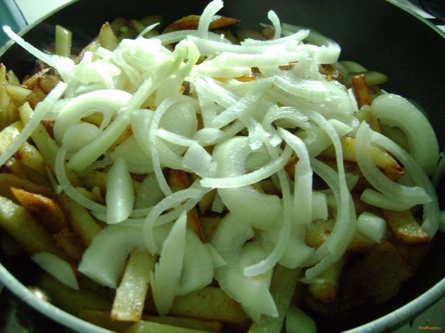 Картофель жареный на сале рецепт с фото 7-го шага 