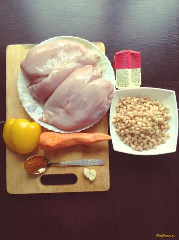 Курица с овощами в сливочно пряном соусе рецепт с фото 1-го шага 